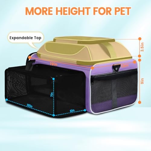 Petskd Top and Side Expandable Pet Carrier Airline Approved - Image 3