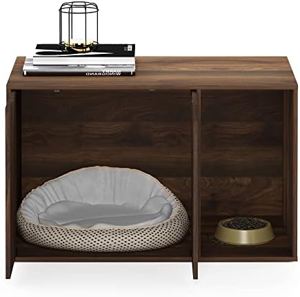 Furinno Peli Litter Box Enclosure, Columbia Walnut - Image 3