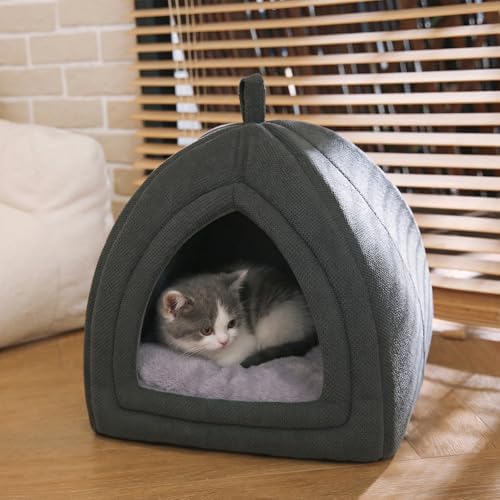 Amazon Basics Cat Cave Bed, 2-in-1 Foldable House - Image 4