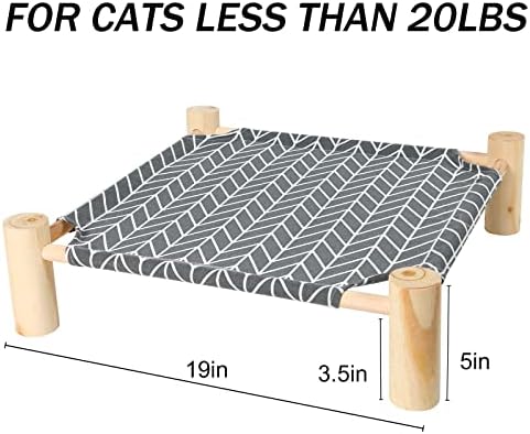 Patas Lague Cat Hammock Bed Small Eleveted Dog Bed 19x19 in Arrow - Image 4