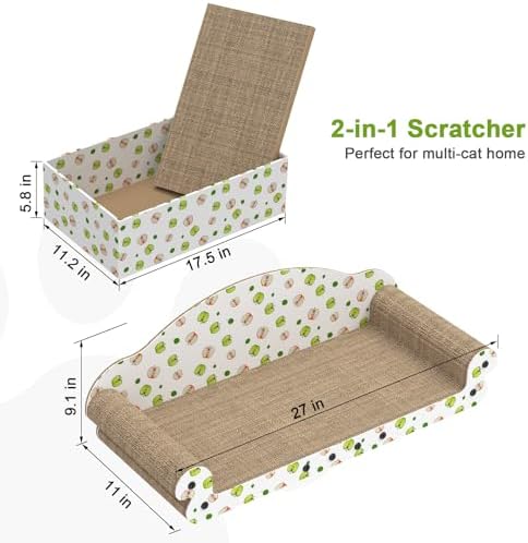 TIMHAKA 27'' Large Cardboard Cat Scratcher Bed - Image 2