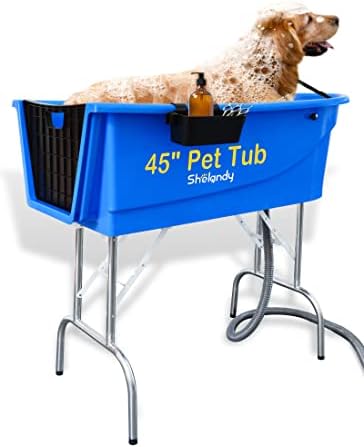 SHELANDY 45" Pet Grooming Bathtub Dog Wash Station | Heavy Duty Bathing Tub by SHELANDY
