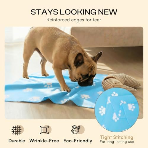 LINENLUX Fleece Dog Blankets 6-Pack, Soft Stretchy - Image 3