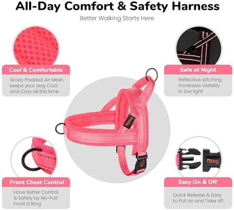 Didog No Pull Dog Harness for Medium Dogs, Breathable Mesh Padded - Image 6