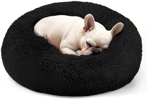 Dogs Bed for Small Dogs, Anti-Anxiety Washable Round Bed by Hoewina