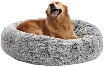 Bedfolks Calming Fluffy Donut Dog Bed by Bedfolks