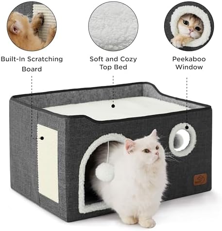 Bedsure Extra Wide Cat House Bed - Image 5