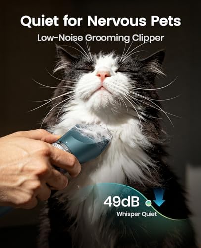 oneisall Cat Clippers for Matted Hair, 5-Speed Quiet Cat Grooming kit - Image 3