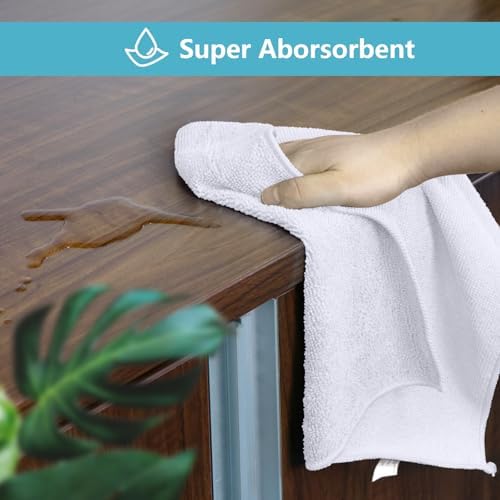 HOMEXCEL 100PK Microfiber Cleaning Cloth, Cleaning Rag - Image 3