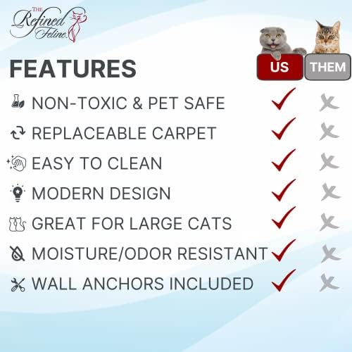 THE REFINED FELINE 60 Inch Lotus Branch Cat Shelf in Brown Mahogany - Image 4