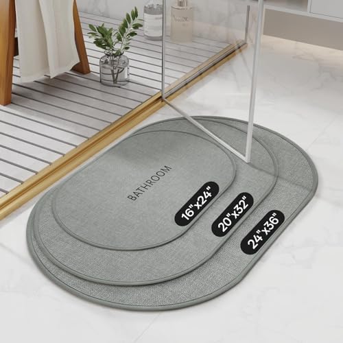 Bath Mat Non Slip, Quick Dry Bathroom Rug Under Door - Image 2