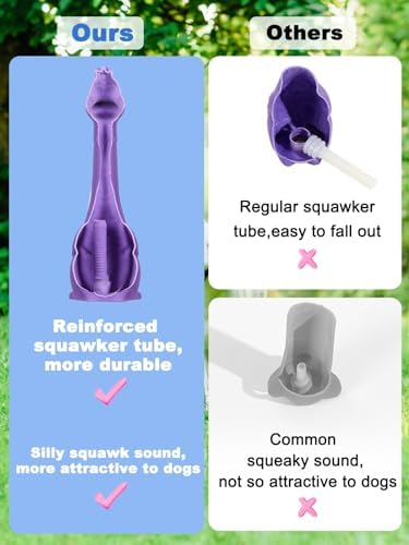 SCHITEC Squeaky Dog Toys, Squawking Latex Toy - Image 4