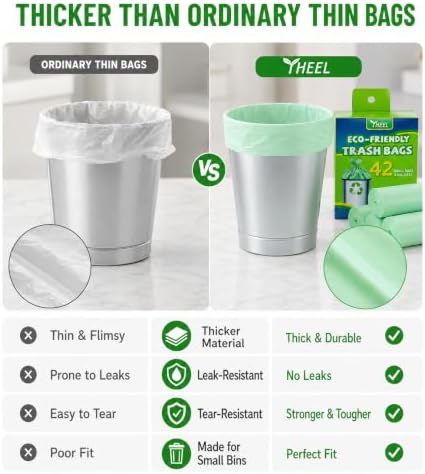 1.2 Gallon Small Trash Bags Mini Garbage Bags - Image 4