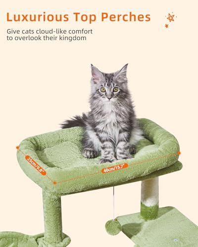 Taoqimiao Cat Tree, 38.5In Cat Tower - Image 3