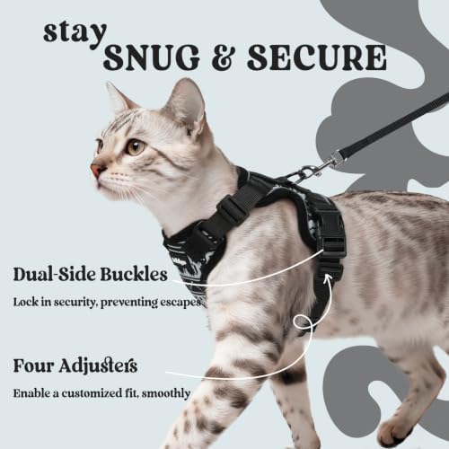rabbitgoo Cat Harness and Leash Set, Escape Proof Vest, Pixel Tabby - Image 6