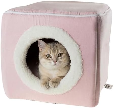 Cat House - Indoor Bed with Removable Foam Cushion - Cat Cave by PETMAKER