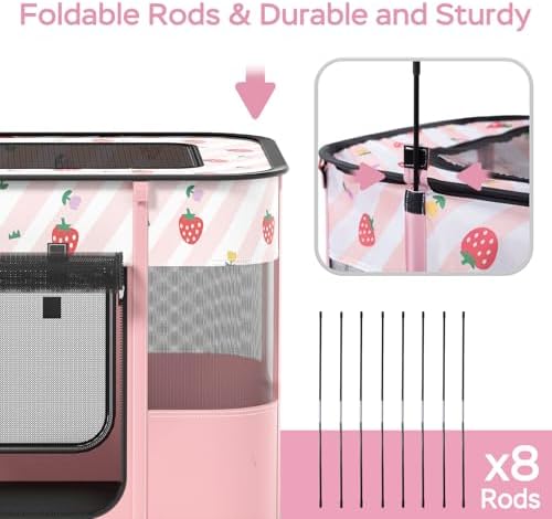 XRG Foldable Pet Cat Playpen, Indoor Cat cage Crates S - Image 5