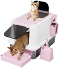 RIZZARI Stainless Enclosed Top Entry High-Sided: Large Covered Litter Box by RIZZARI