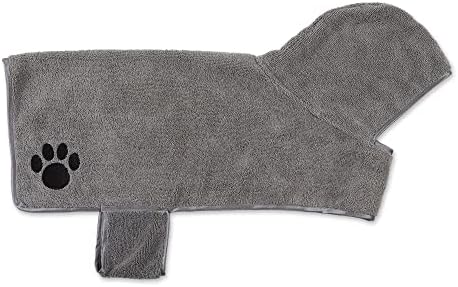Bone Dry Pet Robe Collection, Embroidered Absorbent Microfiber Bath Robe - Image 2