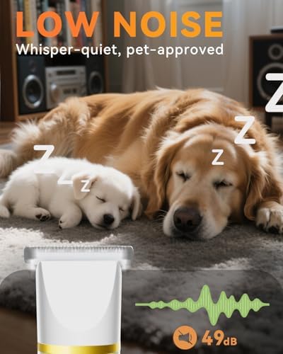 unibono Dog Grooming Kit with Paw Trimmer, All-in-One Low Noise Electric - Image 3
