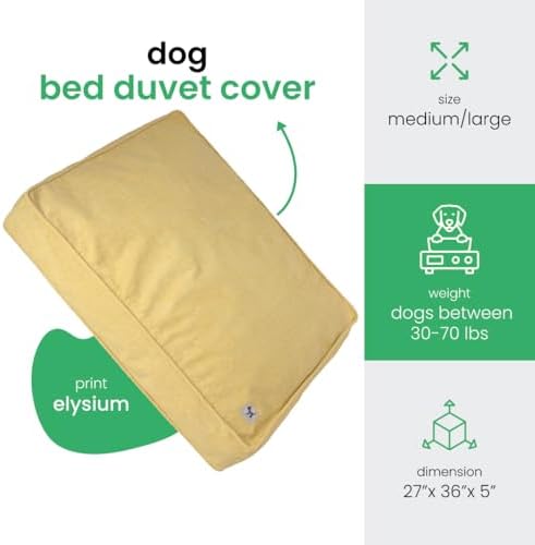 Molly Mutt Yellow Dog Bed Cover, Non-Toxic & 100% Cotton - Image 2