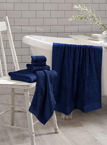 GLAMBURG 100% Cotton Ultra Soft 6 Pack Towel Set, Contains 2 Bath Towels 28x55 - Image 3