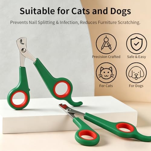 Pet Nail Clippers for Dogs and Cats, Safety Guard Dog Nail Trimmer, - Image 2