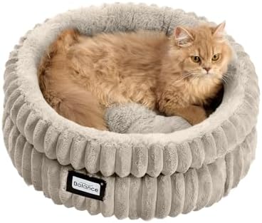 BALANCE Cat Bed Kitten Bed, Washable Round Cat Beds by BalancePet