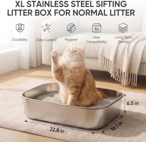 Stainless Steel Sifting Litter Box - Image 2