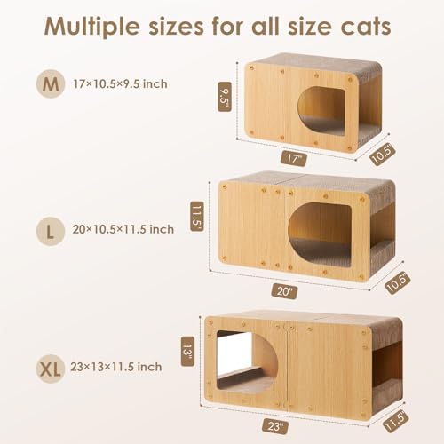 EHEYCIGA Cardboard Cat Scratcher House, 20-Inch Cat Scratch pad - Image 6