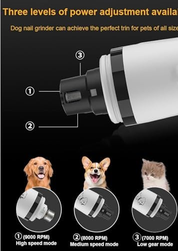 Nail Grinder, Upgraded Silent Dog Nail Grinder, Cordless Grooming Pro Nail - Image 6