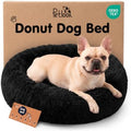 Calming Donut Dog Bed for Small Dogs, Round Dog Bed for Medium & Large Dogs by Petloox