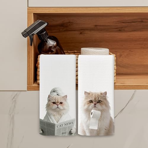 Cat Kitchen Towels Decor Set of 2 - Image 3