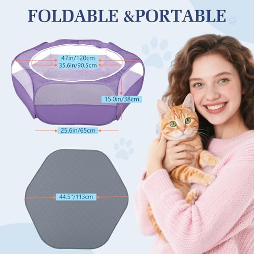 Pawaboo 2-in-1 Small Animals Playpen - Image 3