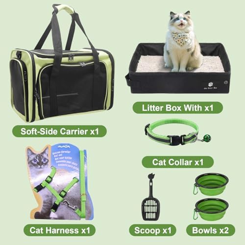 Cat Carrier Soft-Sided & Folding Travel Litter Box - Image 2