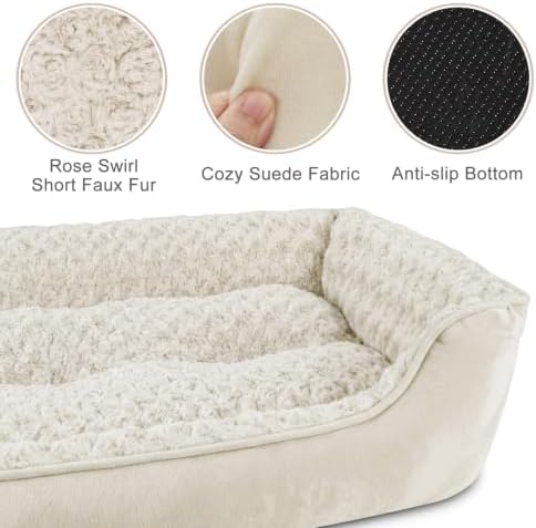 JOEJOY Rectangle Dog Bed for Large Medium Small Dogs - Image 3