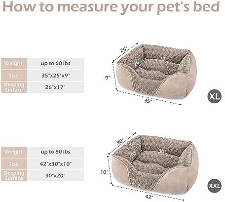INVENHO X-Large Dog Bed for Large Medium Small Dogs Rectangle Washable Dog Bed - Image 5