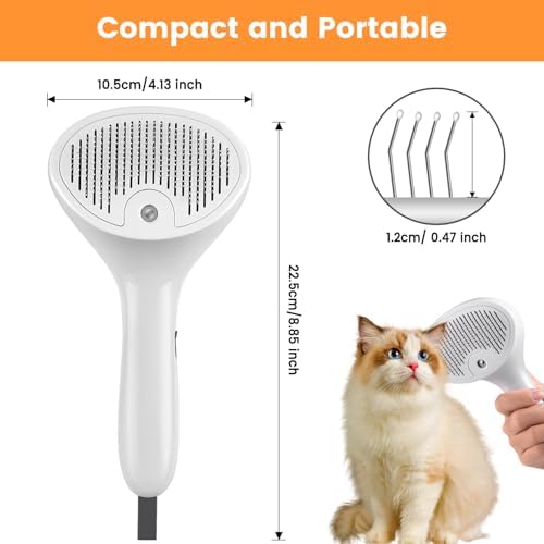 Pet Steam Brush for Dog & Cat, 4 in 1 Self Cleaning Cat Steam Brush for Shedding - Image 7