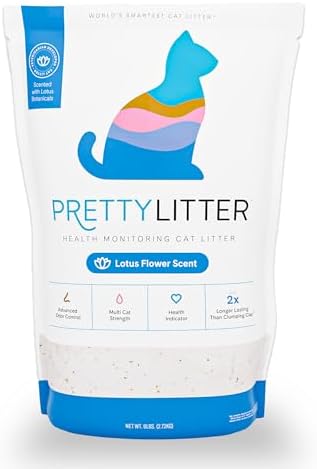 PrettyLitter Health Monitoring Cat Litter, Lotus Flower, 6 lb. Bag by PrettyLitter