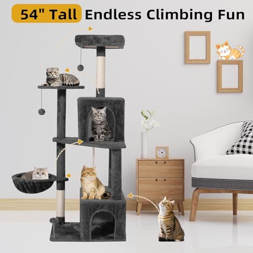 54inch Large Cat Tree Tower Condo - Image 6