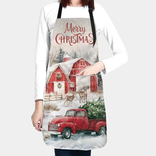 Sweetshow Cute Dog Apron with 2 Pockets and Adjustable Neck Waterproof Kitchen - Image 3