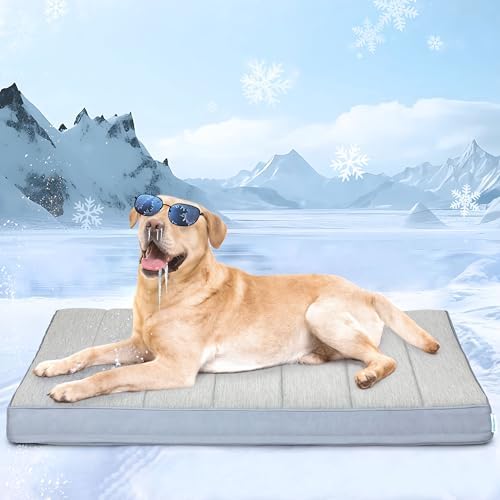 Cooling Dog Bed for X Large Dogs, QMAX>0.5 Waterproof Pet Beds by ZAKAPAWS