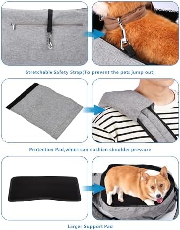 Ownpets XL Dog Sling 15-25lbs, Hands-Free Carrier - Image 2