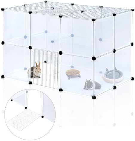 BRIAN & DANY Pet Dog Playpen, Portable Small Animal Transparent Fence Panels by BRIANDANY