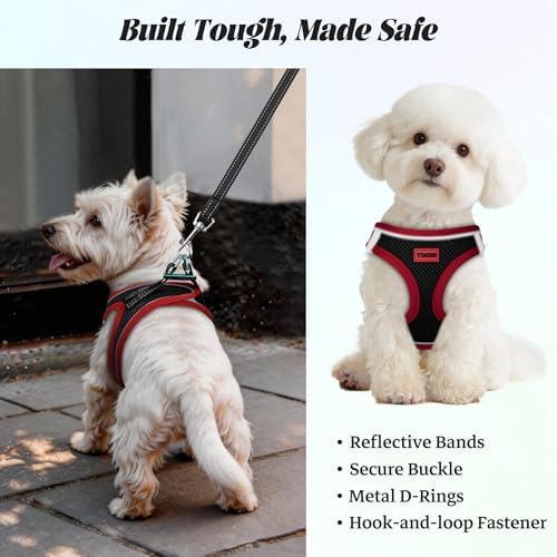 No Pull Dog Puppy Harness and Leash Set Reflective Mesh Vest XX-Small - Image 5
