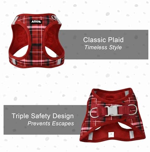 AIITLE Step in Dog Harness and Leash Set Plaid Adjustable - Image 7