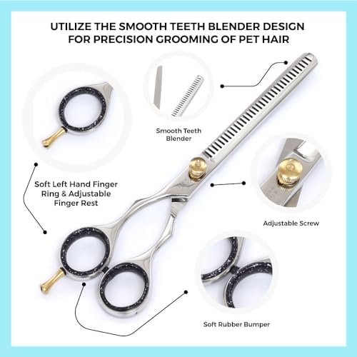 Left Handed Pet Grooming Scissors Kit - Image 3