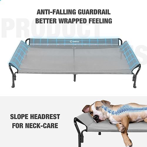 Veehoo Cooling Elevated Dog Bed, Raised Dog Cot - Image 2