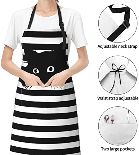 Perinsto Waterproof Apron With 2 Pockets Kitchen Chef Aprons Bibs - Image 5