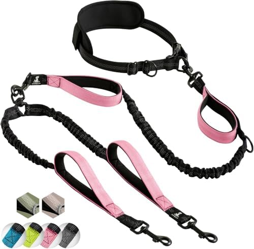SparklyPets Hands Free Dual Dog Leash, Medium & Large by SparklyPets